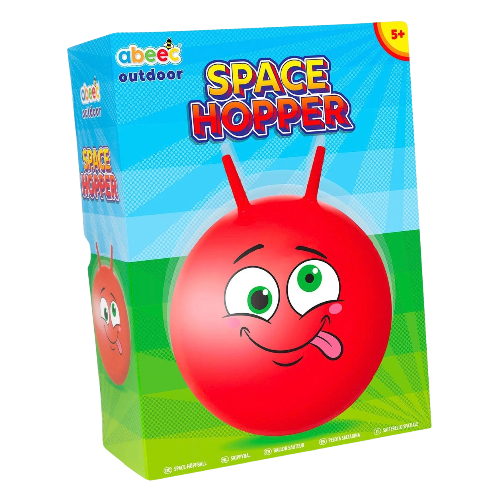 Abeec Red Space Hopper 45cm for Kids Indoor & Outdoor Garden Toy for Balance and Fun Time