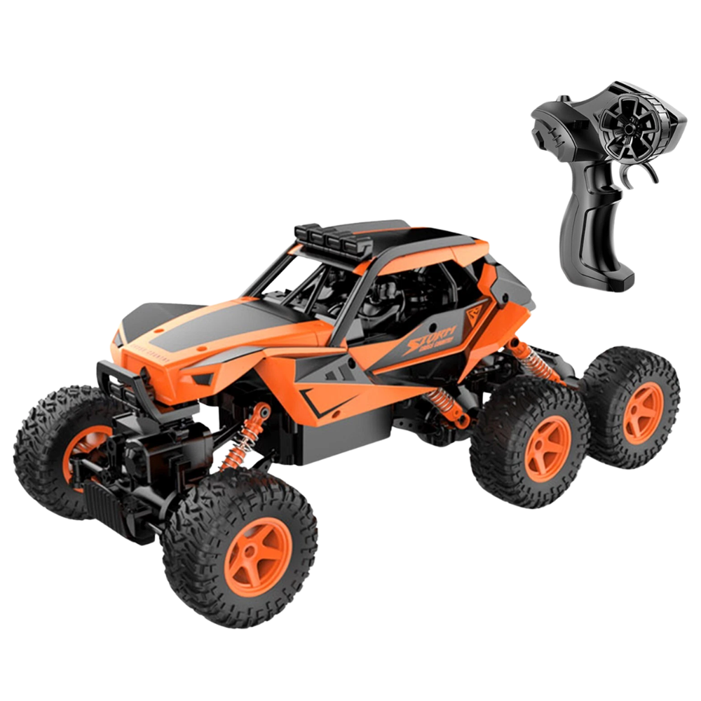 Monster RC 6-Wheel Stunt Car Rechargeable Remote Control Toy for Kids