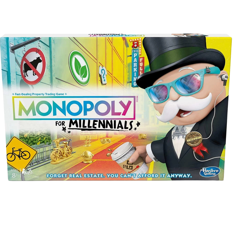 Hasbro Gaming Monopoly for Millennials Board Game E4989 Family Party Game Ages 8+ Fun