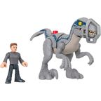 Imaginext Jurassic World Dominion Dinosaur Toy Set with Blue & Owen Grady Action Figures Kids