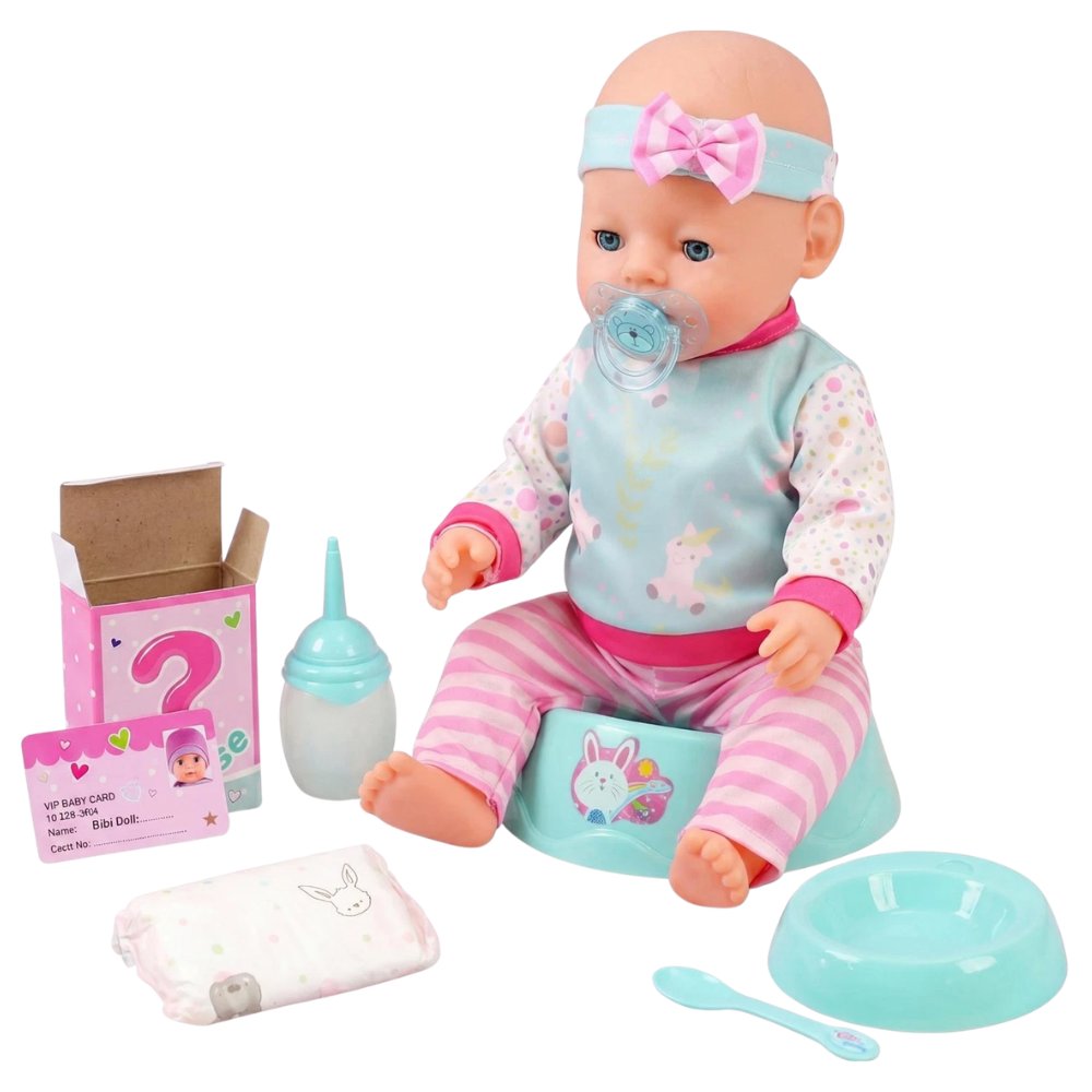 Interactive Baby Girl Doll 18" Cry Drink Wet Potty Training Accessories Gift Kids 3+