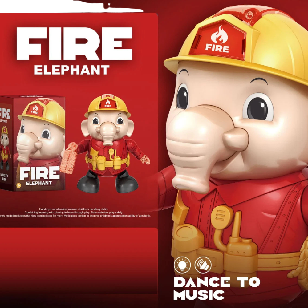 Dancing Fire Elephant Musical Toy with Lights Singing & Interactive Movement