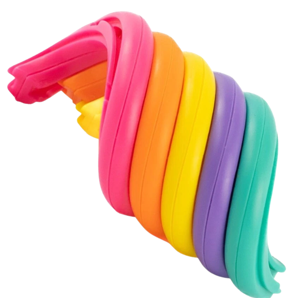 Rainbow Fidget Twister Toy Tactile Sensory Stress Relief Fiddle Toy for Kids & Adults