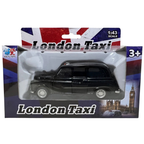 London Black Cab and Bus Die Cast Metal Pull Back Go Toy Cars for Kids Gift Set