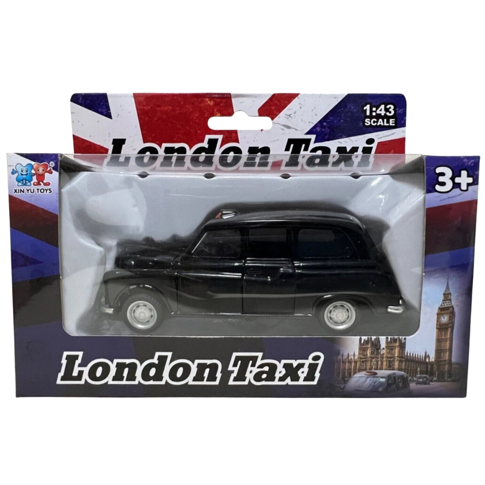 London Black Cab and Bus Die Cast Metal Pull Back Go Toy Cars for Kids Gift Set