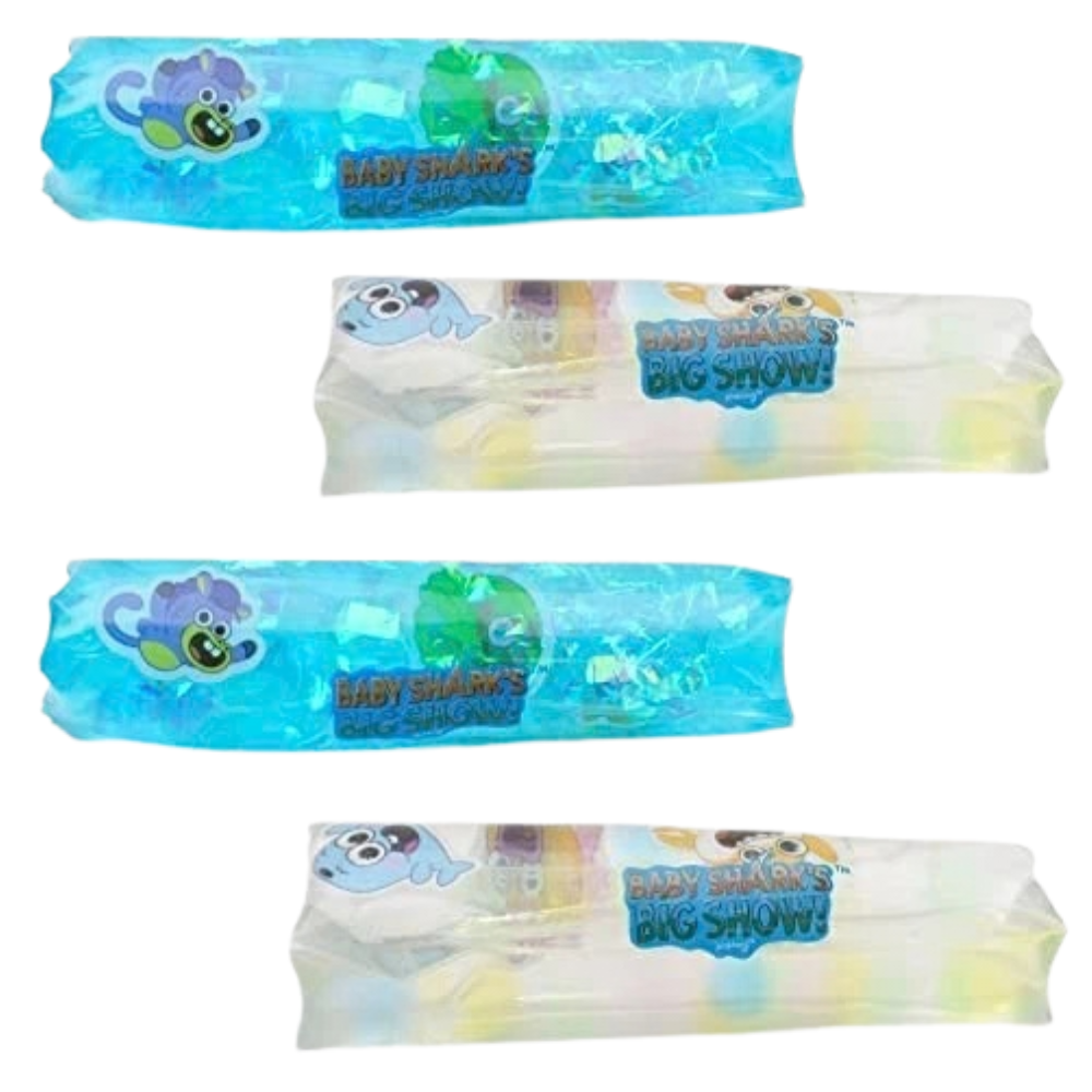Toyland Pack of 4 Baby Shark Sensory Wiggle Water Snake Squeeze Toys 3+