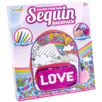 Abeec Colour Your Own Sequin Backpack Craft Kit with Pens Creative Kids Activity Toy Gift Art Set 3+
