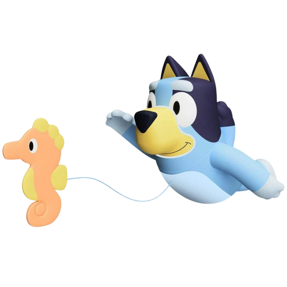 Tomy Toomies Swimming Bluey Bath Toy Pull-String Swimming Character for Kids New Uk