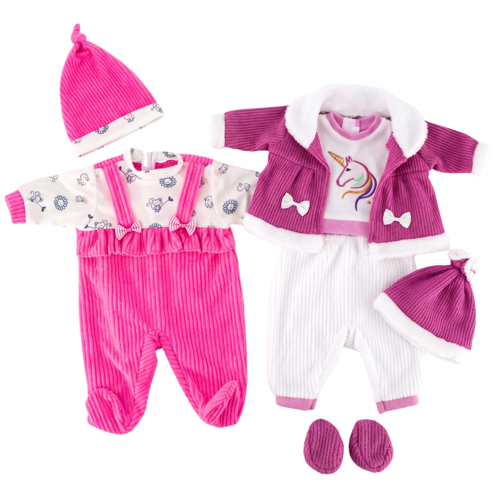 BiBi Doll 18" Soft Body Interactive Baby Doll or 2-Pack Doll Clothes Set Choose