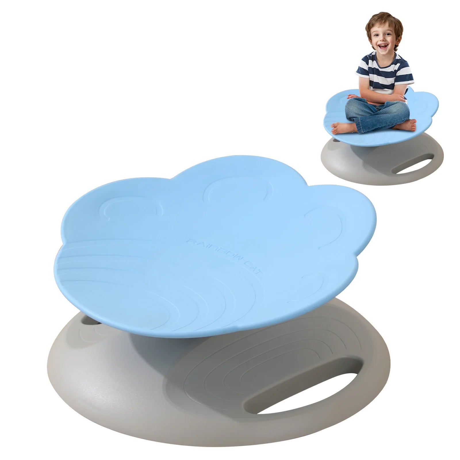 Kids Swivel Spin Chair 360° Rotating Seat Sensory Balance Toy for Toddlers Toys