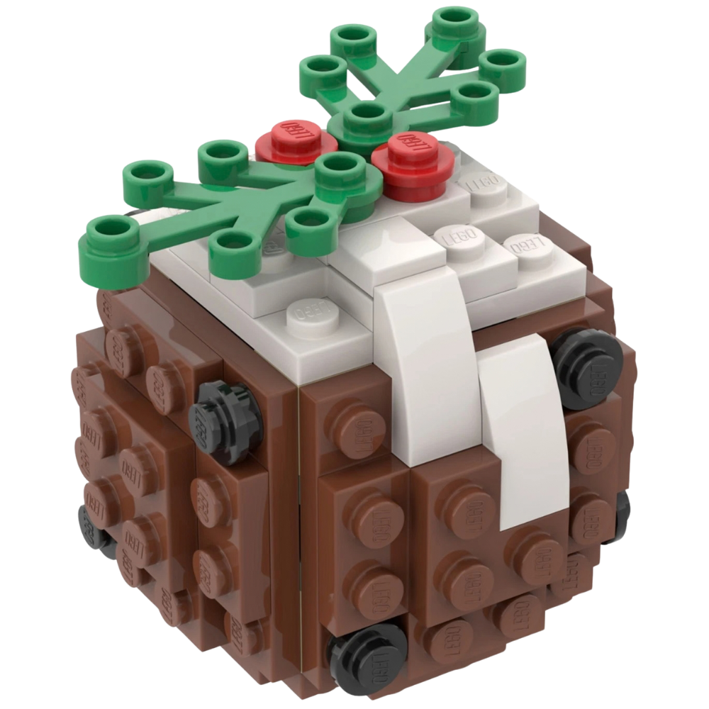 LEGO Christmas Pudding Bauble Decoration Building Kit 58 Pieces Festive Tree Ornament
