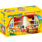 Playmobil 70180 1.2.3 Colourful Barn Yard Playset with Farmhouse Cat Horse Ladder