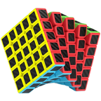 5x5 Speed Cube Puzzle Super-Durable Carbon Fiber Sticker Magic Cube with Vivid Colours