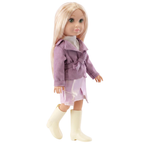 Fashion Baby Doll 18-Inch Ashley with Movable Body & Long Blonde Hair Gift Bibi Doll for Kids