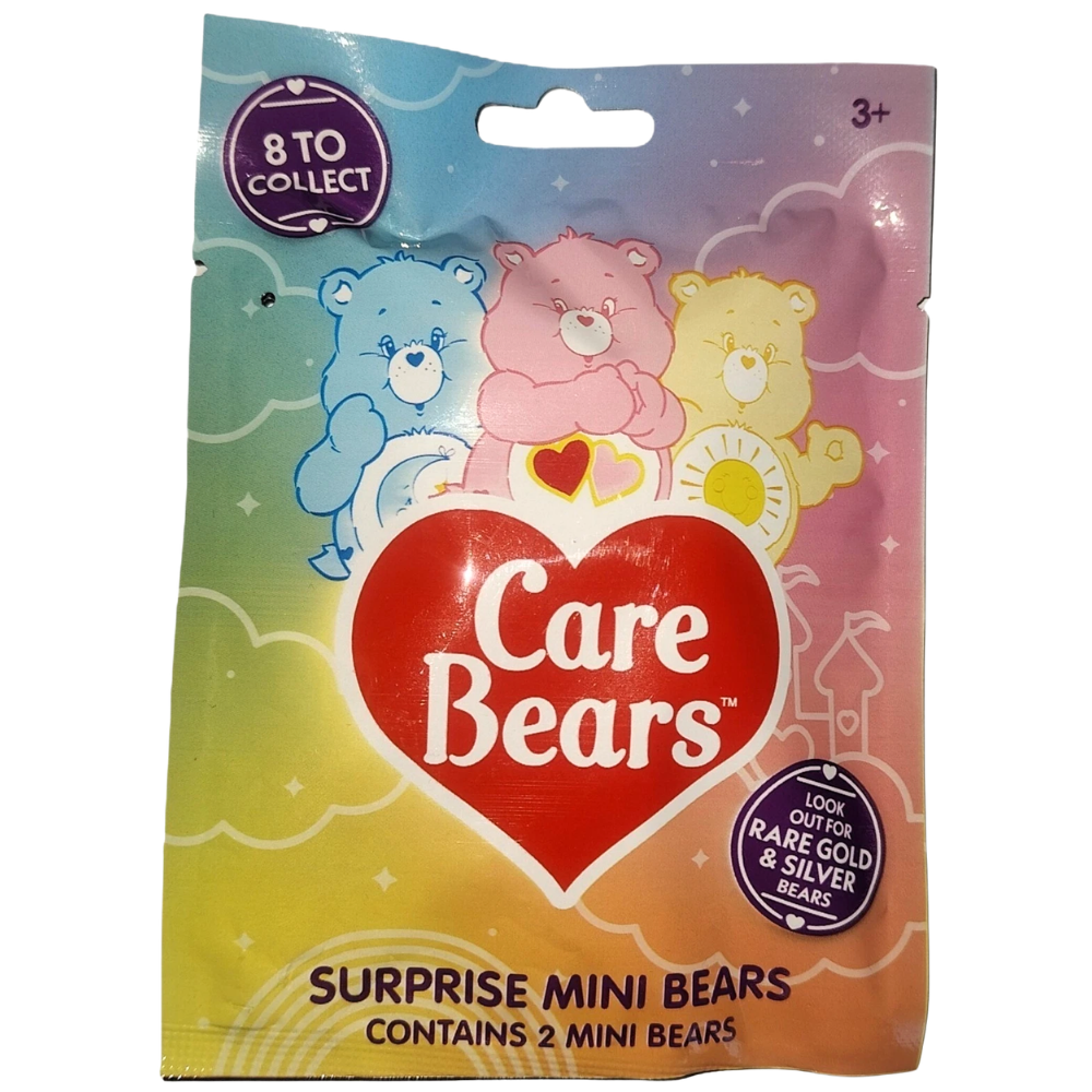Care Bears Surprise Mini Bears Blind Bag 2 Mini Collectible Figures Inside 8 Characters to Collect Mystery Toy Set