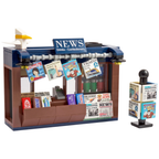 LEGO News Stand Newsagent Newspaper Magazine Confectionery Stall