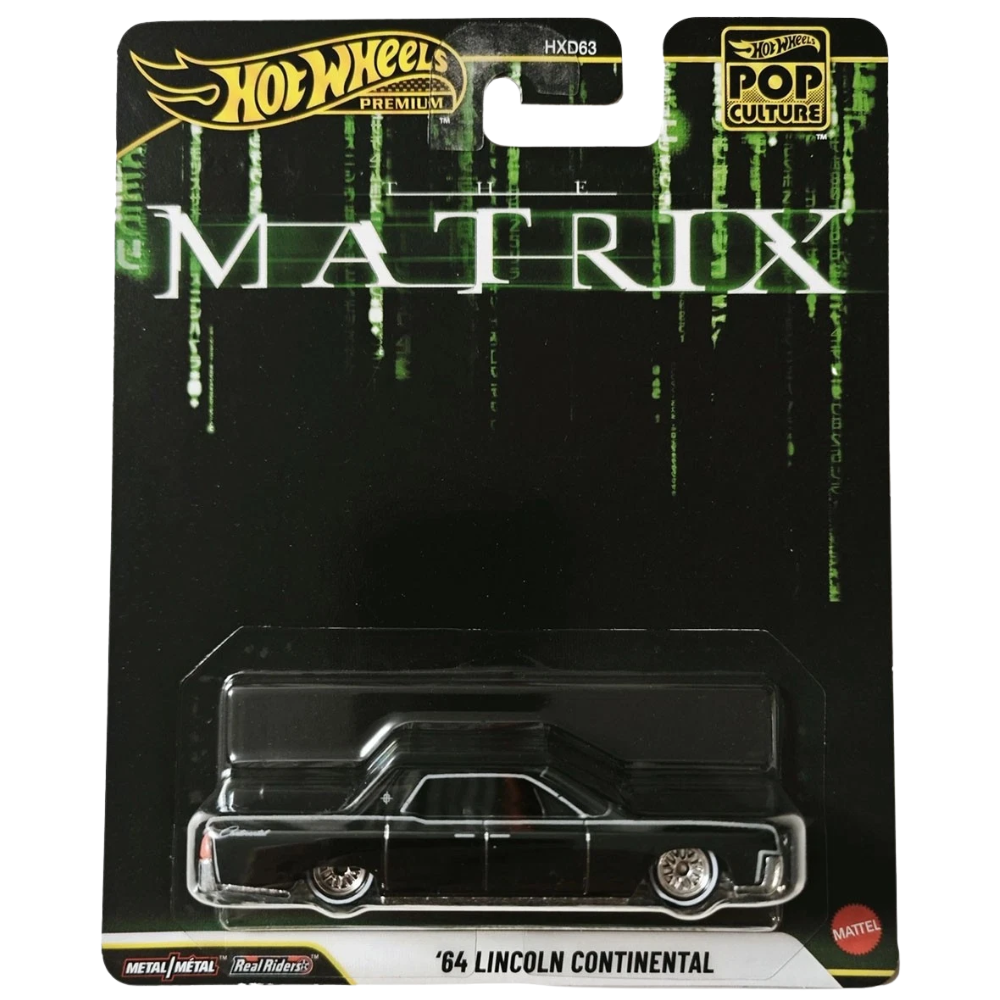 Hot Wheels Premium Pop Culture Matrix '64 Lincoln Continental 1:64 Diecast Car Real Riders