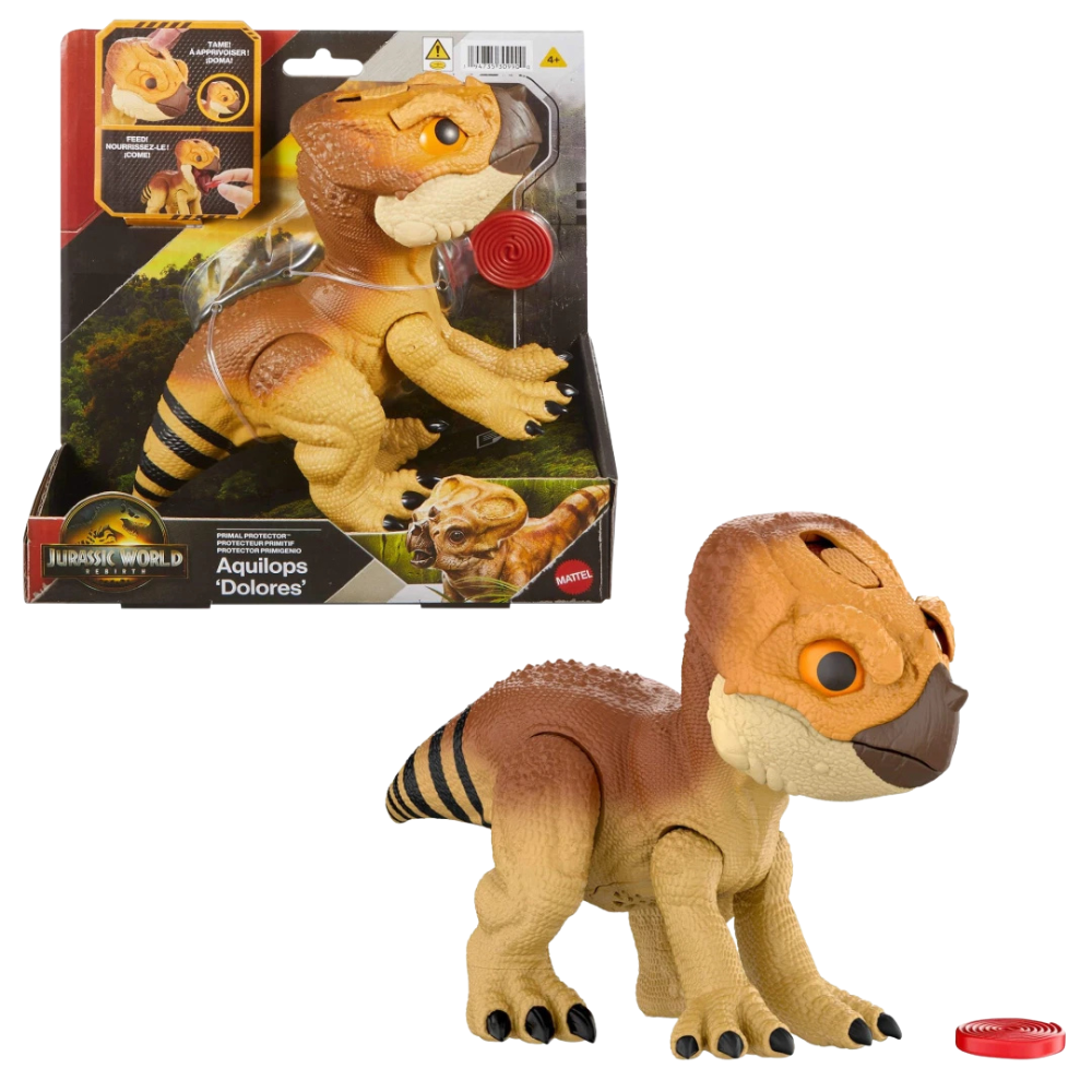 Jurassic World Rebirth Primal Protector Aquilops Dolores Dinosaur Figure Collectible Toy