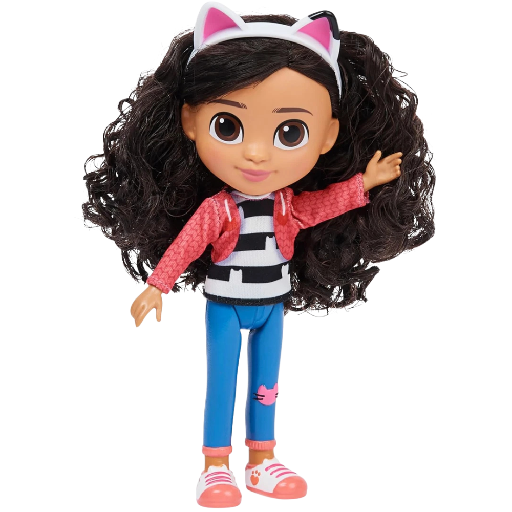 Gabby's Dollhouse Gabby Girl Doll 20.3cm with Cat Ears Headband Poseable Kids Toy