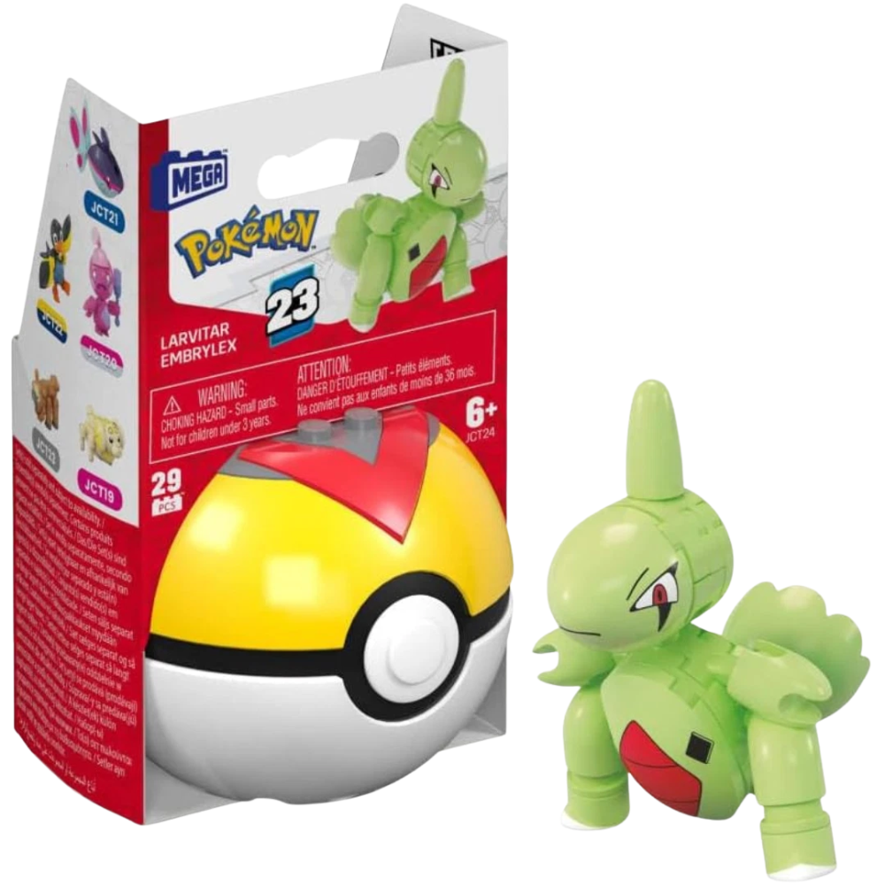 Mega Construx Pokémon Larvitar Poké Ball Building Set Construction Toy 6+