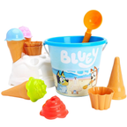 Toyland Bluey & Bingo 14 Piece Bucket Scoop Set with Ice Cream Cones Beach Toys