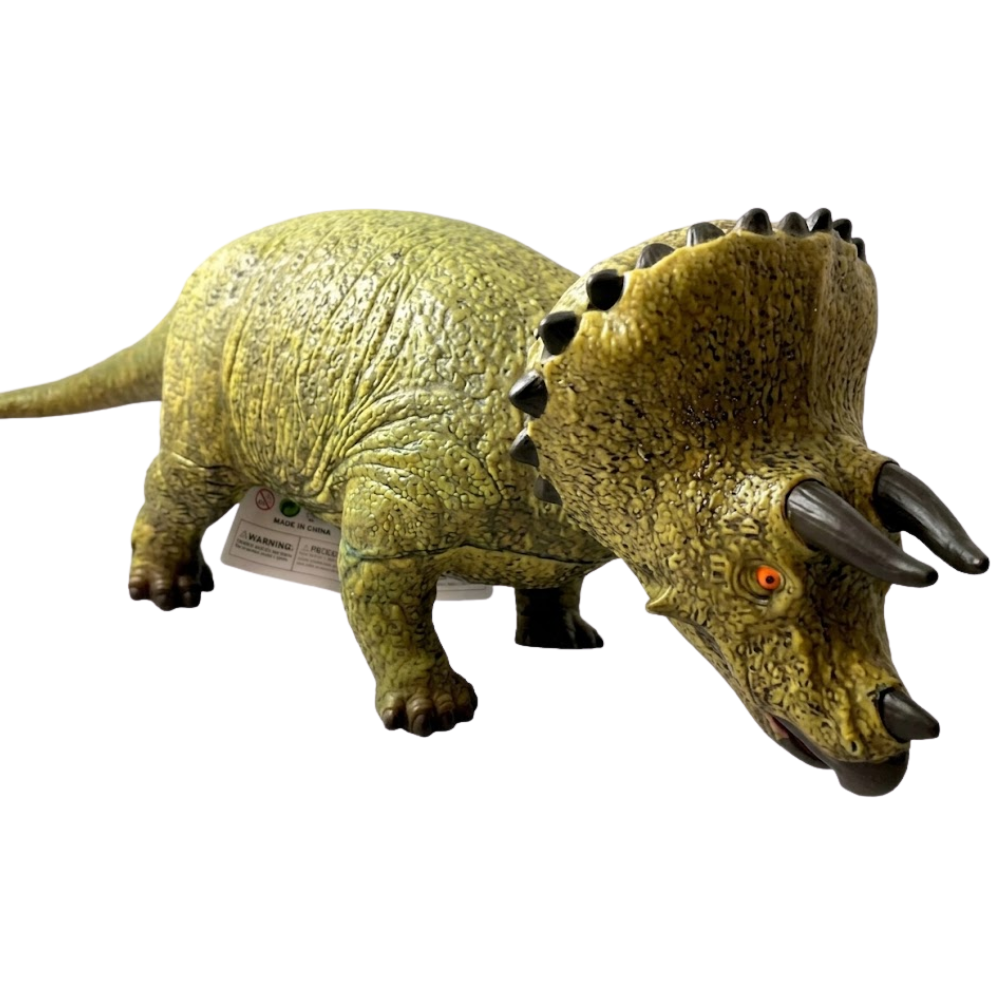 Large Triceratops Dinosaur Toy, Realistic Jurassic Figure for Boys and Girls Age 3+
