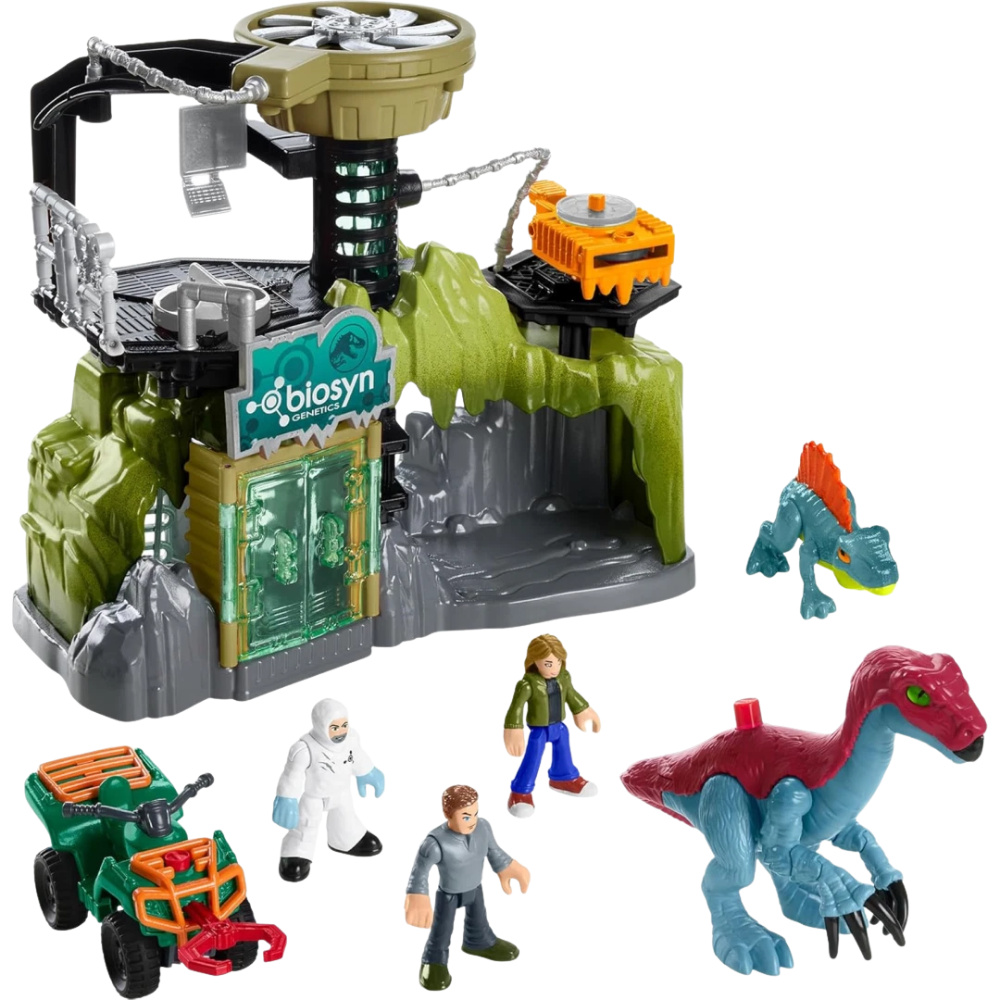 Jurassic World Dino Lab Playset Figures Fisher-Price Imaginext Therizinosaurus Dimetrodon