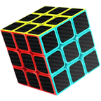 3x3 Carbon Fiber Sticker Speed Cube Puzzle Smooth Turning Memory Game Toy for Kids