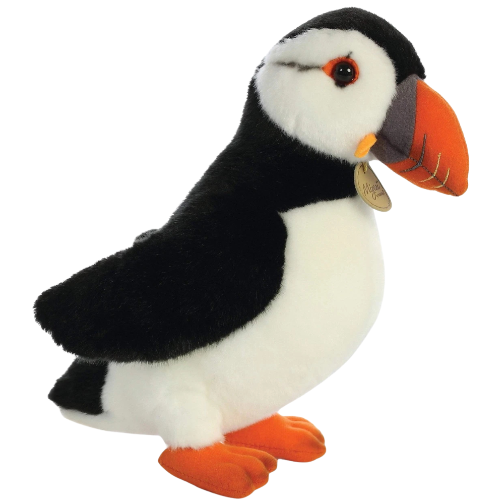Aurora Miyoni Puffin Premium Plush Soft Toy 20cm Stuffed Bird Animal Gift for Kids New