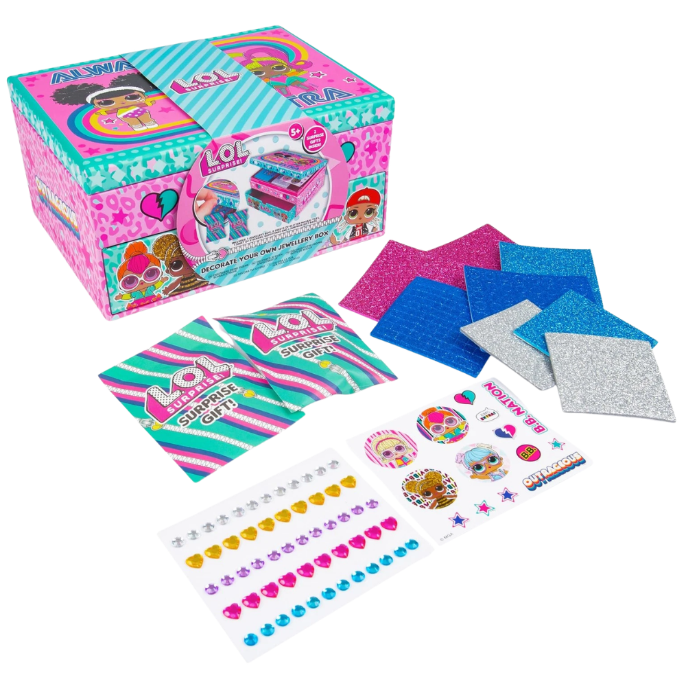 LOL Surprise Jewellery Box Craft Kit For Girls Decorate Your Own Jewellery Storage Gift 5+ Years