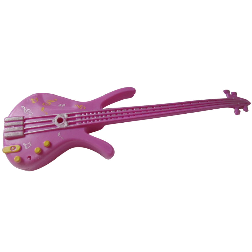 Fashion Doll Sized Guitar Accessory Pink & Purple