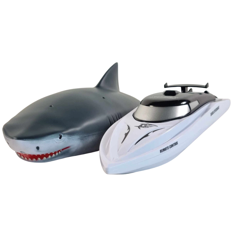 RC Shark Boat 2-in-1 Twin Motor 2.4GHz Remote Control Speedboat Kids Adults