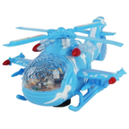 Bump &amp; Go Battery Operated Helicopter Toy with Flashing Lights and Sounds for Kids Age 3+