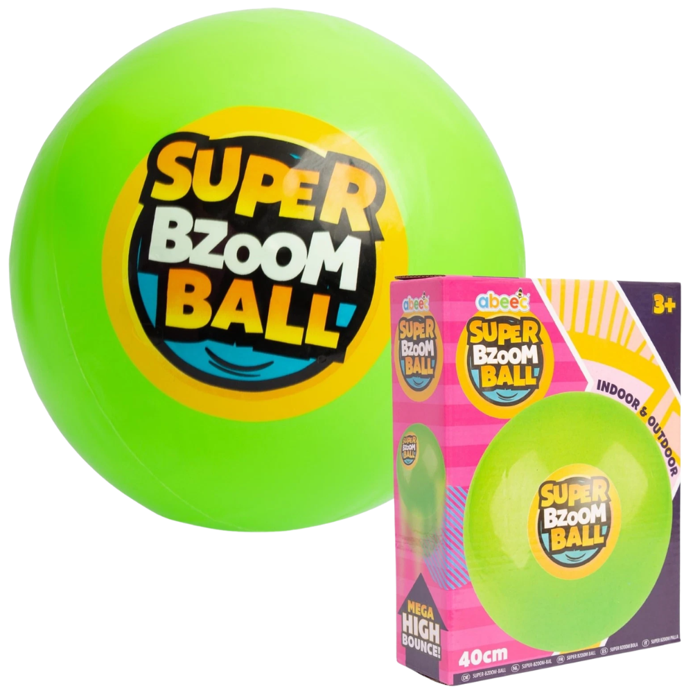 Abeec Super Bzoom Ball 40cm Giant Inflatable Play Ball Kids Indoor Outdoor Active Toy Age 3+
