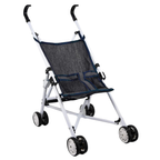 Baby Doll Foldable Blue Stroller Buggy Jogger Pram Accessory Toy for Dolls Up to 20 Inch