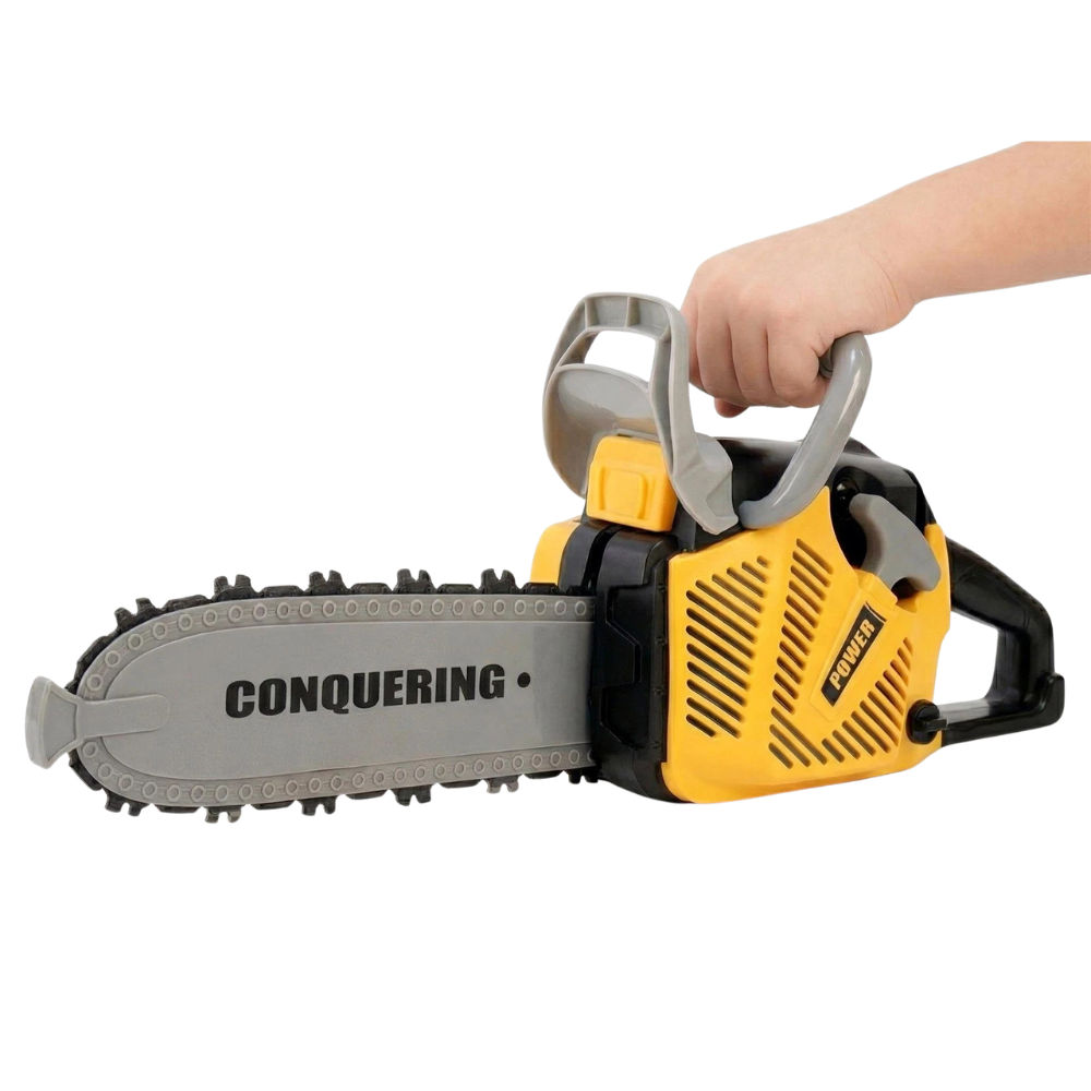 Kids Toy Chainsaw Battery Operated Outdoor Construction Pretend Play Lights Sounds