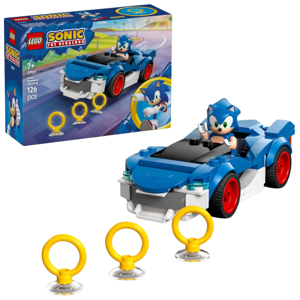 Lego Sonic the Hedgehog 77117 Speedster Lightning Racing Car Building Set with Sonic
