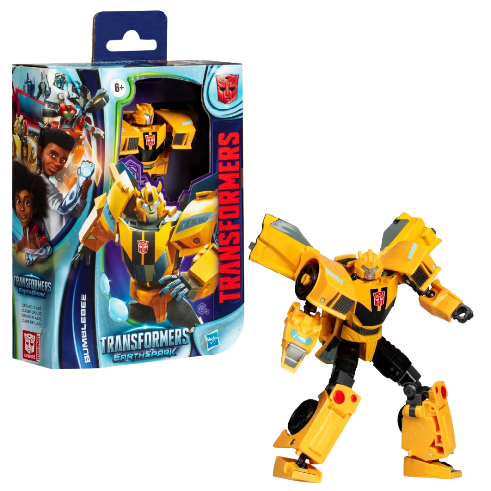 Transformers Earthspark Bumblebee Deluxe Action Figure Transforming Robot Sports Car Toy