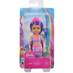 Barbie Chelsea Dreamtopia Purple Mermaid Doll 15cm with Glitter Tail Fantasy Kids Toy