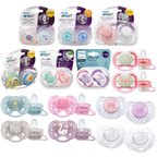 Philips Avent Baby Soothers 2 Pack Orthodontic BPA-Free Silicone Dummies with Hygienic Cap