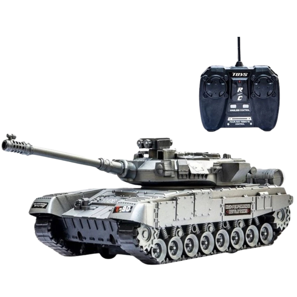 Big Heavy Battle Tank Remote Control Toy with Music Lights Sounds 27MHz RC Military Vehicle
