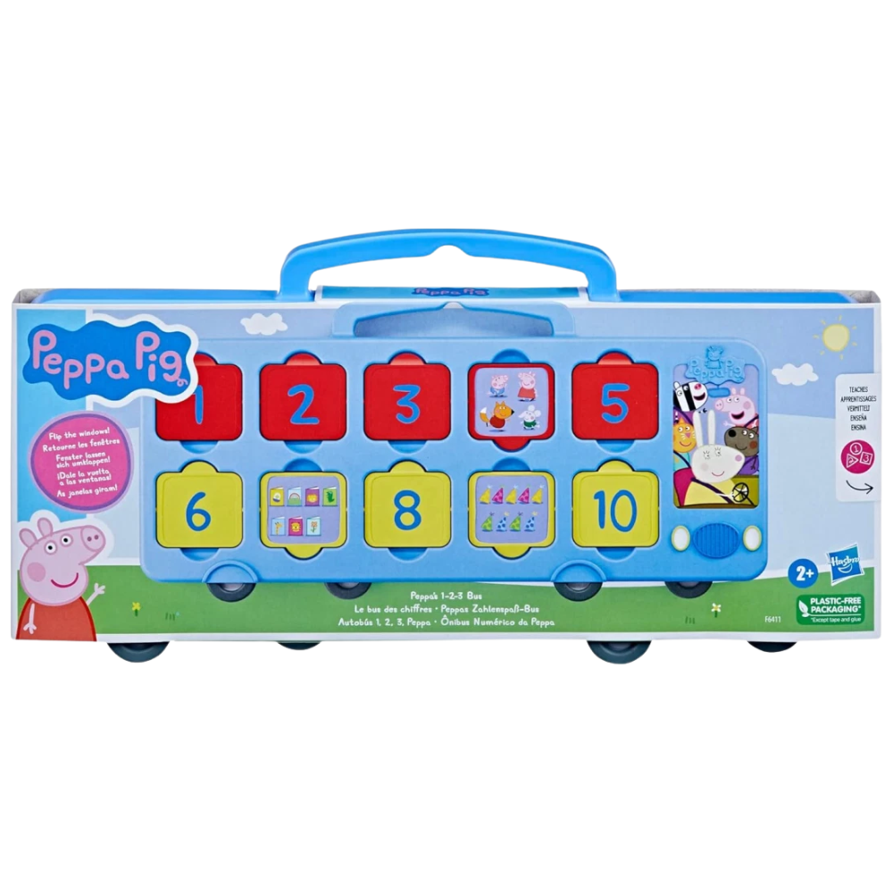Peppa Pig Peppas 1-2-3 Bus Toddler Learning Toy Counting Numbers Interactive Playset 2+ Fun