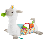 Fisher-Price Grow-with-Me Tummy Time Llama Plush Baby Toy Rattle Teether