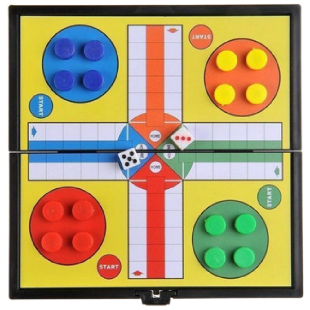 Traditional Ludo Board Game 4 Player Magnetic Travel Game for Kids Adults
