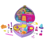Polly Pocket Shani Art Studio Compact Micro Dolls 12 Accessories Portable Creative Playset 4+