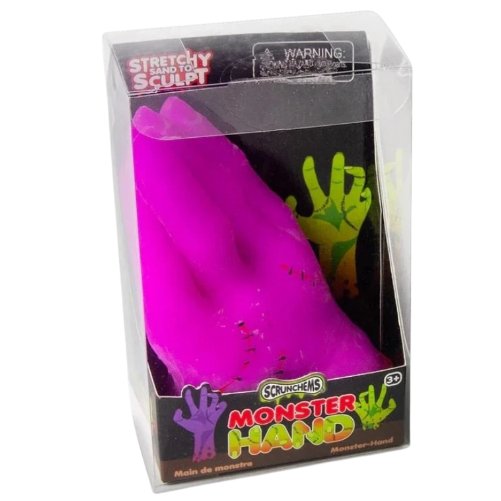 SCRUNCHEMS Monster Hand Stretchy Moldable Sand Squishy Halloween Toy
