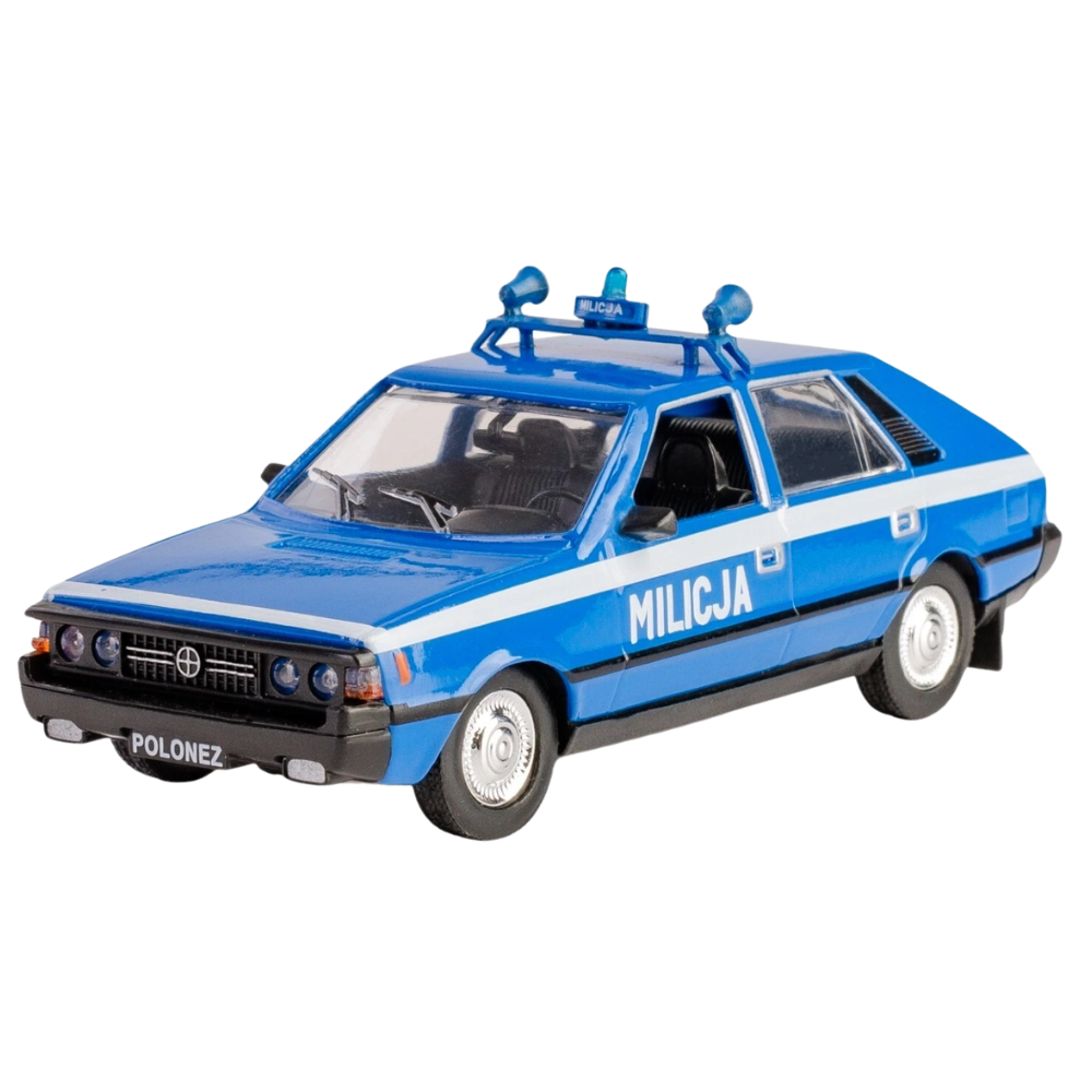 Daffi FSO Polonez Milicja Police Diecast Model Car Polish Classic Vehicle