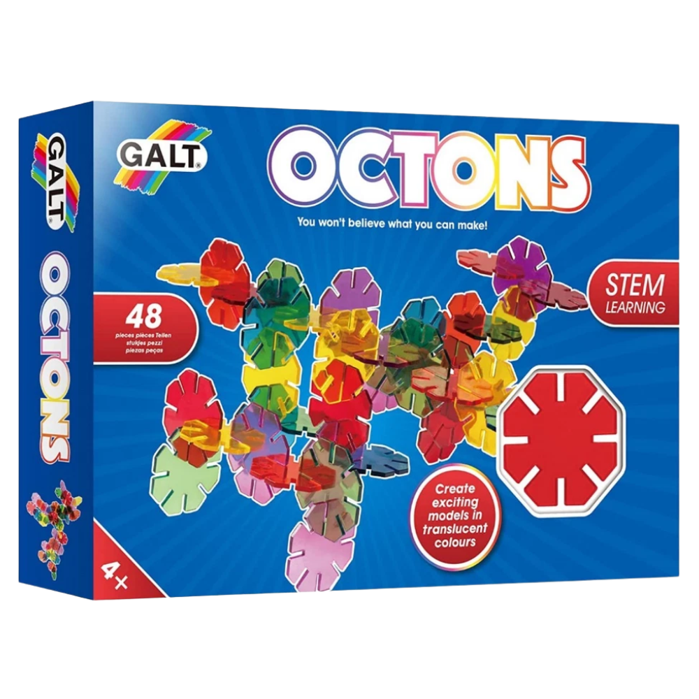 Galt Toys Octons 48-Piece Creative Construction Building Set for Kids