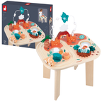 Janod Dino Wooden Activity Table for Toddlers 12 Months+, Dinosaur Educational Play Centre
