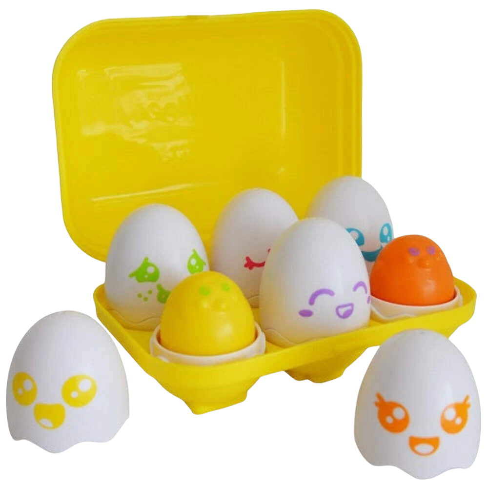 Tomy Toomies Hide N Squeak Eggs Shape Sorter Toy for Babies 6 Months+, 6 Colourful Eggs